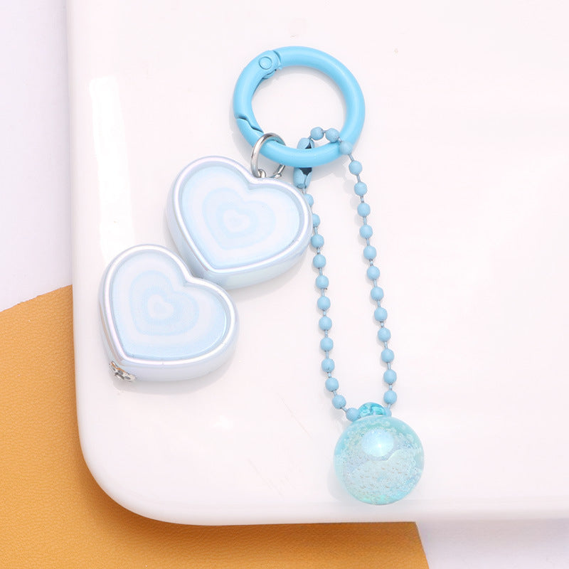 Wholesale Acrylic Gradient Three-dimensional Heart Keychain
